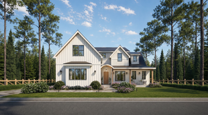 A8250-A Mulberry House Plan 3 Beds, 3.5 Baths, Modern Farmhouse Plan Front Exterior