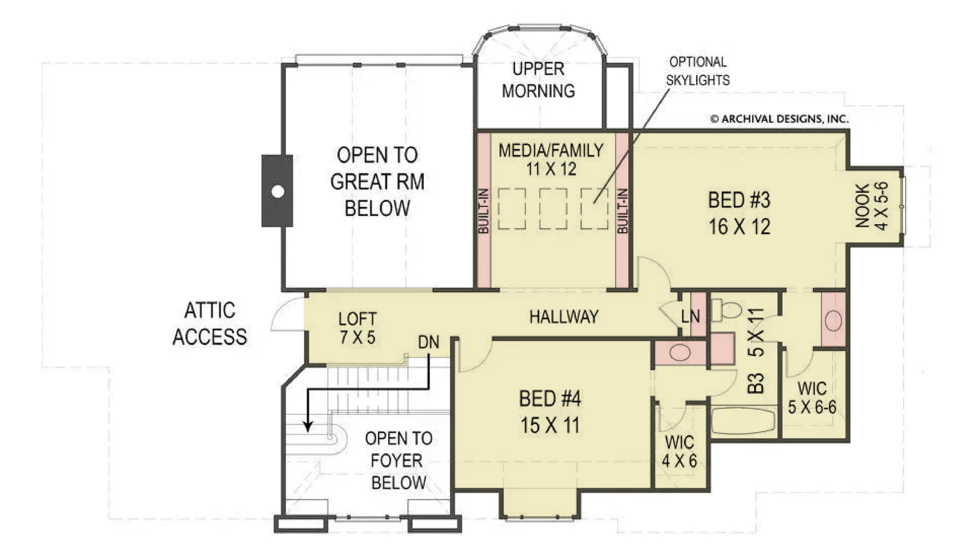 A006-A Adare Manor House, Archival House Second Floor Plan