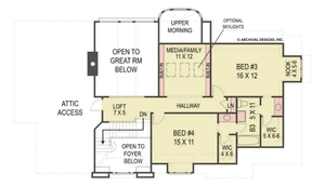 A006-A Adare Manor House, Archival House Second Floor Plan