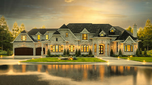 European-Inspired Luxury Home with Vaulted Ceilings and Bonus Spaces