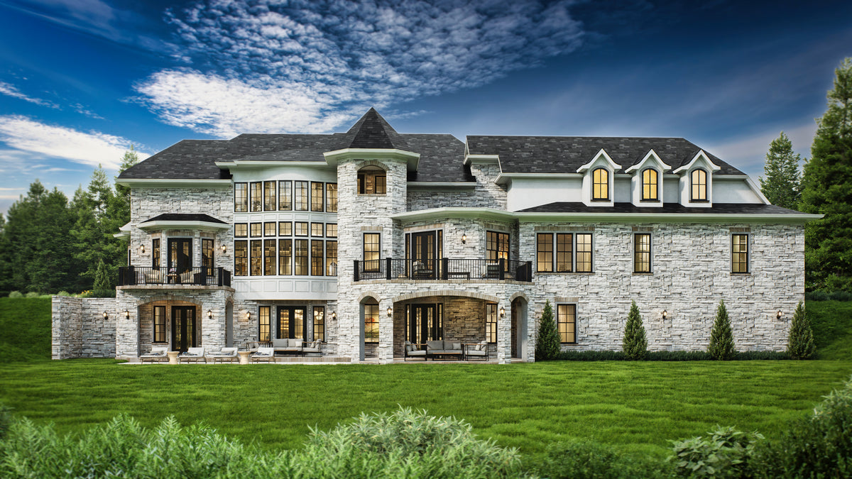 European-Inspired Luxury Home with Vaulted Ceilings and Bonus Spaces