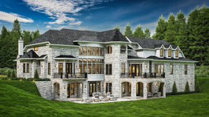 European-Inspired Luxury Home with Vaulted Ceilings and Bonus Spaces