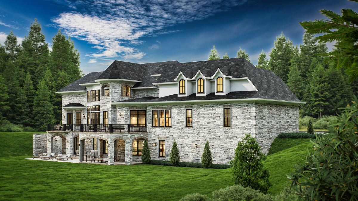 European-Inspired Luxury Home with Vaulted Ceilings and Bonus Spaces