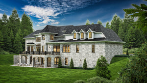 European-Inspired Luxury Home with Vaulted Ceilings and Bonus Spaces