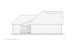 A8245-A Traditional House, 3 Bedrooms, 2 Bathrooms | Alan House Plan Left Elevation
