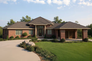 AM7647-A Georgian House, 5 Bedrooms, 3.5 Bathrooms | Alder Springs House Plan Exterior-2