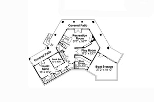 AM7647-A Georgian House Basement Floor Plan, 5 Bedrooms, 3.5 Bathrooms | Alder Springs House Plan 