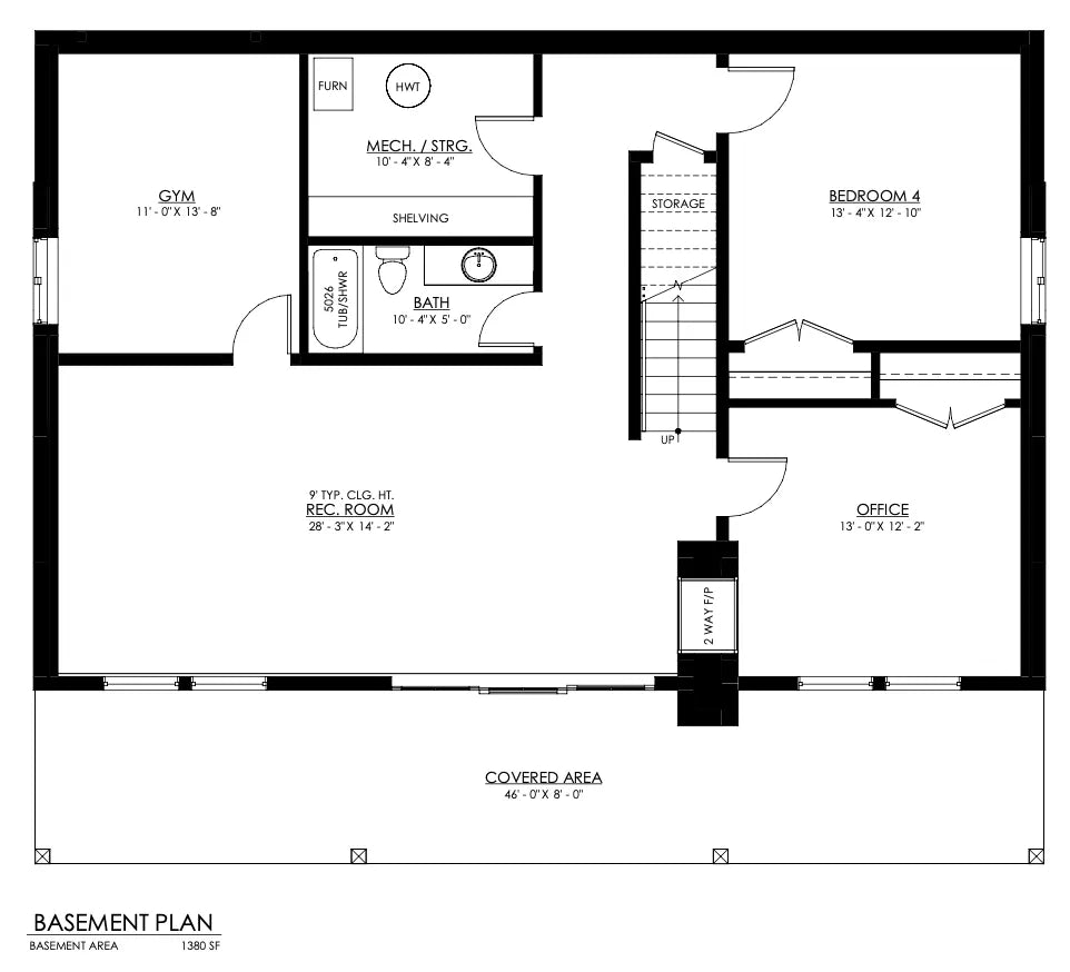 Architectural technical plan for a building