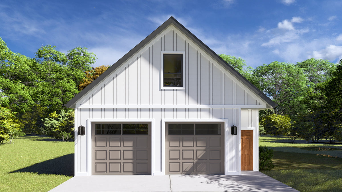 Detached 2-Car Garage with Bonus Room Loft – 464 Sq Ft