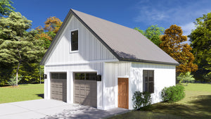 Detached 2-Car Garage with Bonus Room Loft – 464 Sq Ft