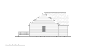 A8191-A Traditional House, 3 Bedrooms, 2 Bathrooms | Alice House Plan Left Elevation