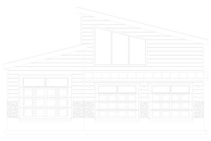 AO7989-A Contemporary Garage Apartment, 1 Bedroom, 1.5 Bathrooms | Andreas Front Elevation