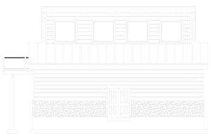 AO7989-A Contemporary Garage Apartment, 1 Bedroom, 1.5 Bathrooms | Andreas Left Elevation