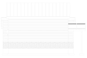 AO7989-A Contemporary Garage Apartment, 1 Bedroom, 1.5 Bathrooms | Andreas Right Elevation