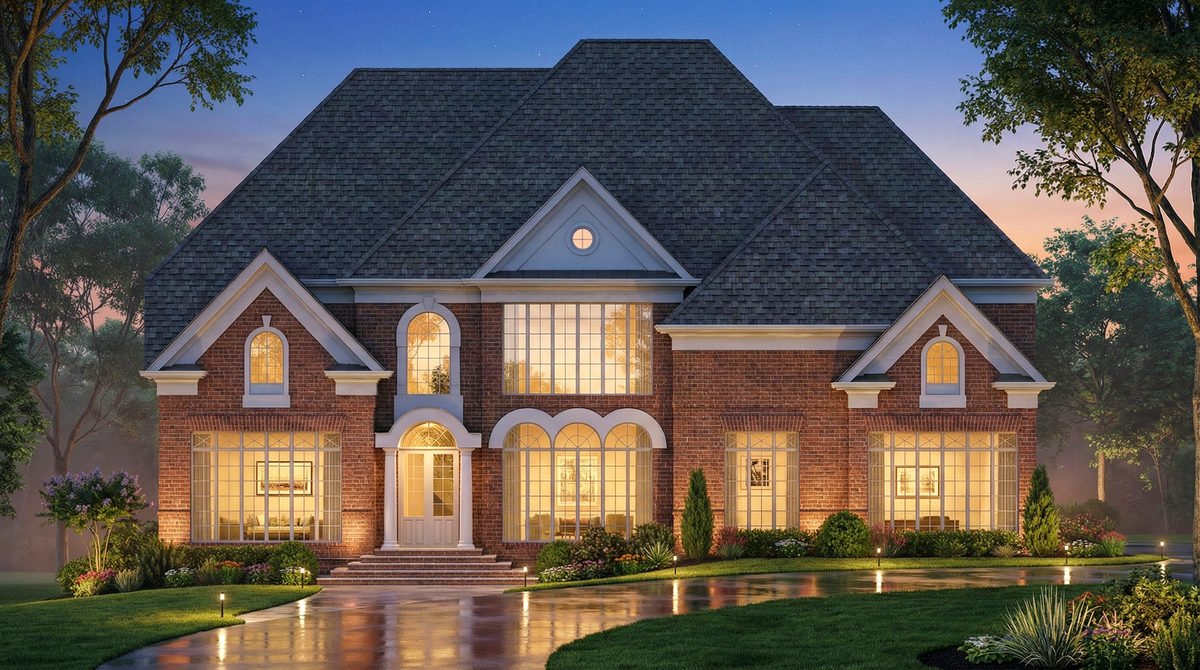 Elegant 5-bedroom home with two owner's suites and walkout basement.