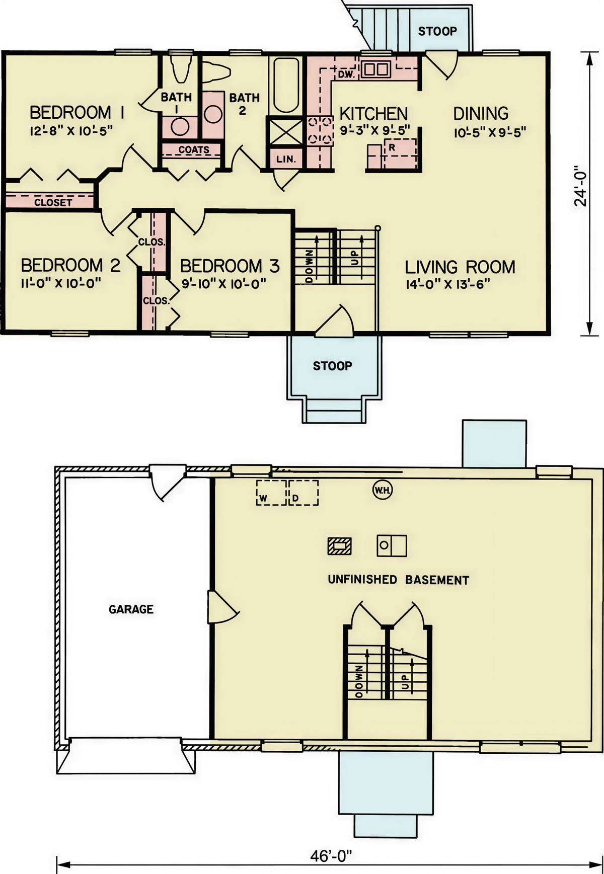 Stylish Transitional House Plan with Open-Concept Living, Basement Expansion, and Single-Car Garage |Fisk House Plan