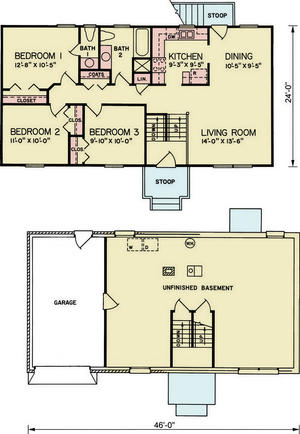 Stylish Transitional House Plan with Open-Concept Living, Basement Expansion, and Single-Car Garage |Fisk House Plan