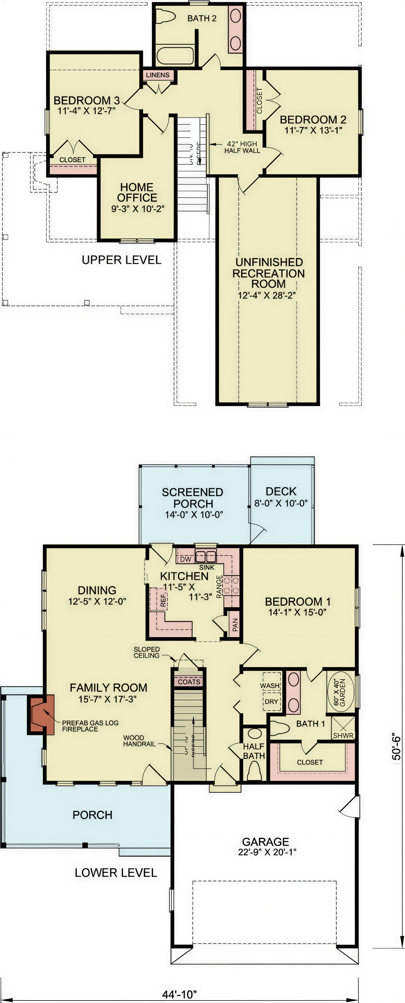 A8310-A Craftsman House Floor Plan, 3 Bedrooms, 2.5 Bathrooms | Farah House Plan 