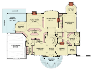 A028-A Ashlott House, Archival Design First Floor Plan