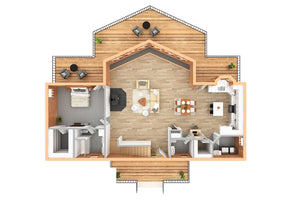 Rustic 3-Bedroom Log Home with Loft and Detached Garage