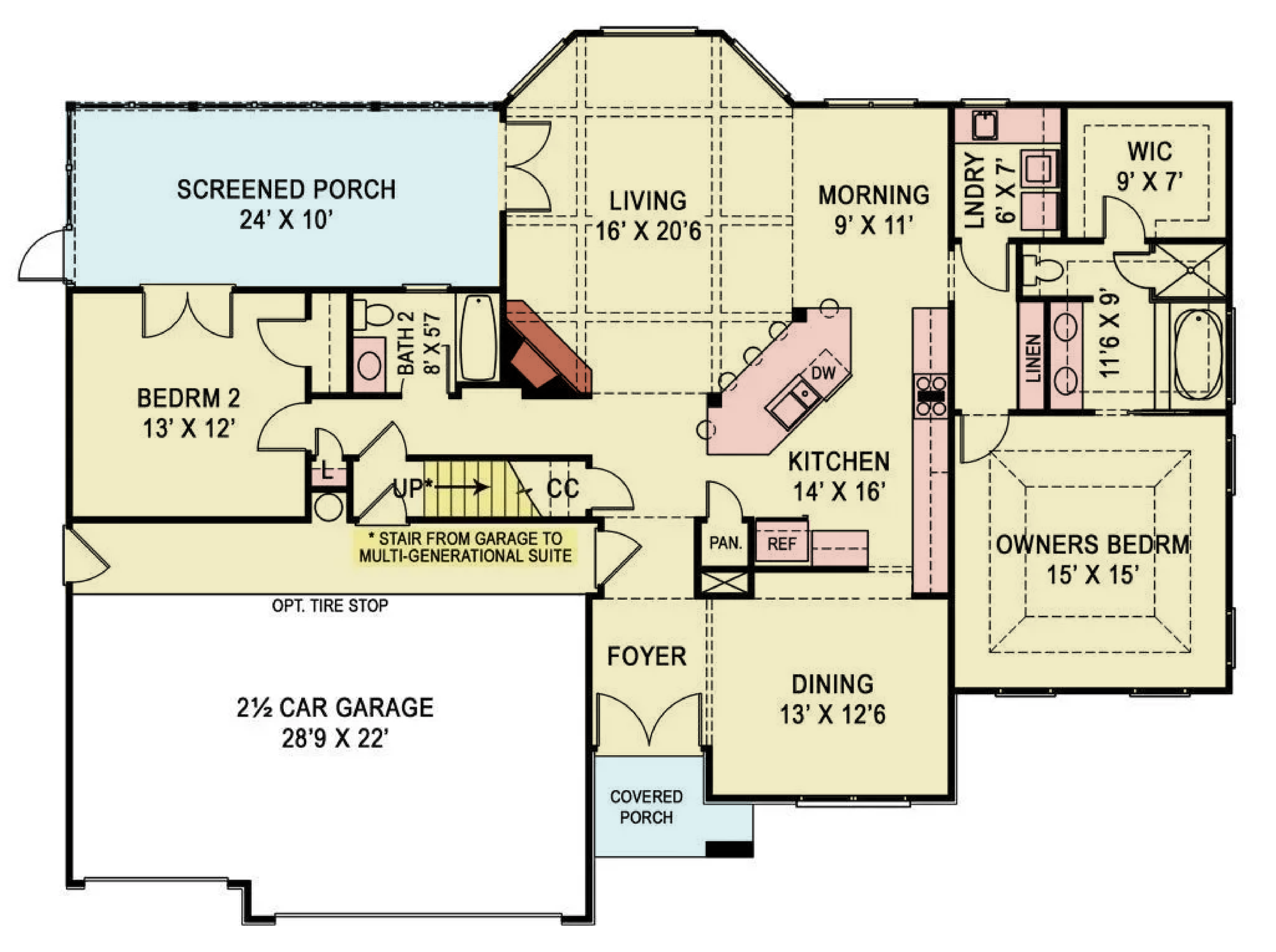 A036-A Audelle House, Archival Design First Floor Plan