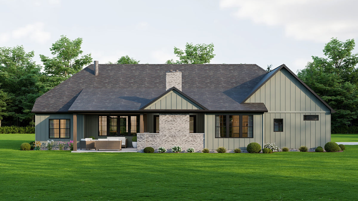 AJ7855-A Modern Farmhouse, 2 to 3 Bedrooms, 2.5 Bathrooms | Plan VD1066 Exterior-5