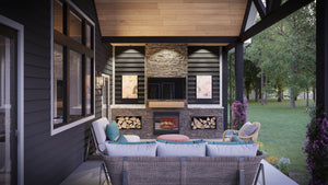 AJ7696-A Country House Back Porch, 3 to 5 Bedrooms, 2.5 to 3.5 Bathrooms | Plan 1039