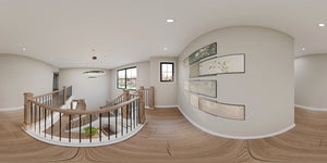 AJ7722-A Modern Farmhouse Balcony Panorama, 4 Bedrooms, 4 Bathrooms | Plan 1062 