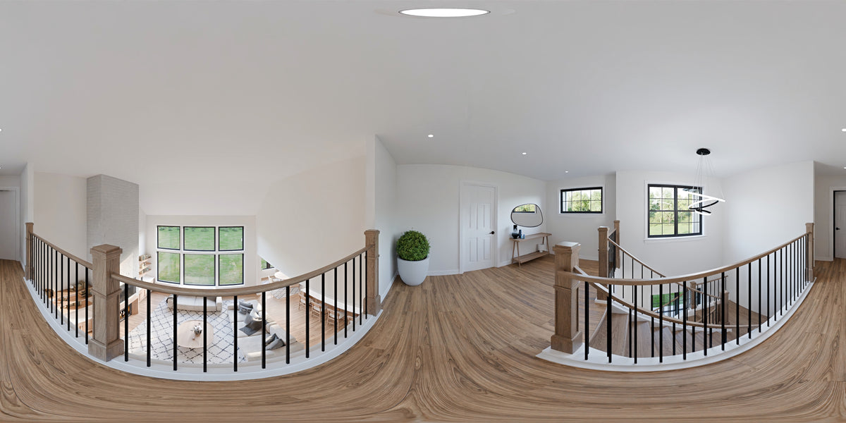 AJ7726-A Craftsman House Balcony Panorama, 3 Bedrooms, 2.5 Bathrooms | Plan 1063