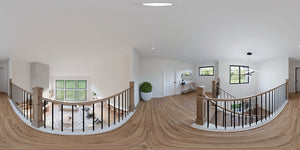 AJ7726-A Craftsman House Balcony Panorama, 3 Bedrooms, 2.5 Bathrooms | Plan 1063