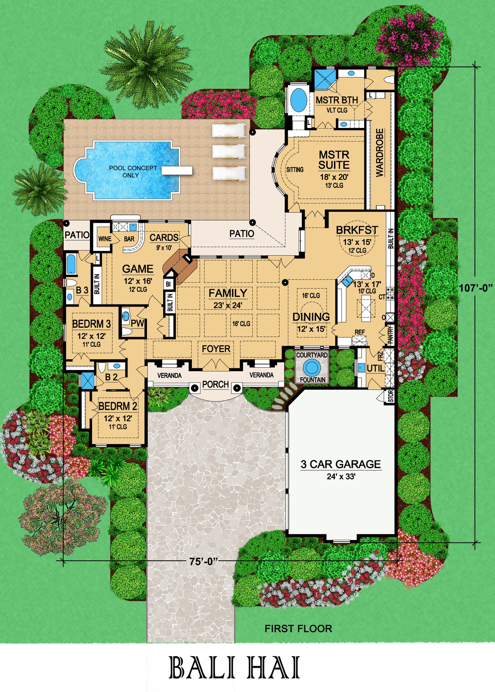 F7281-A Bali Hai House Plan
