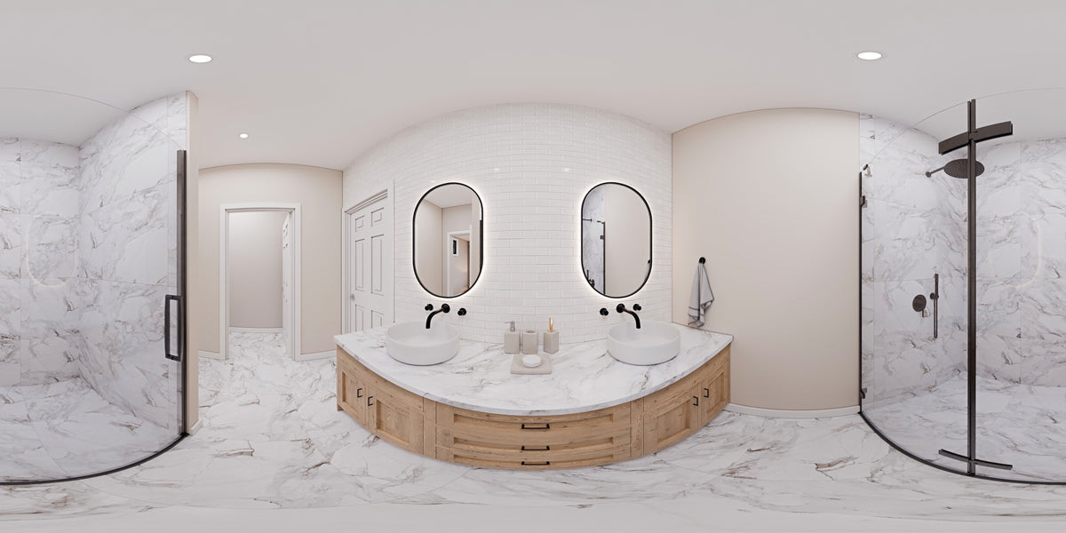 AJ7856-A Craftsman House Bathroom Panorama, 3 to 4 Bedrooms, 2.5 Bathrooms | Plan VD1067