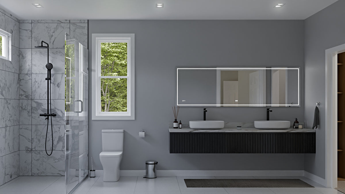 AJ7704-A Modern Farmhouse Master Bathroom, 3 Bedrooms, 2 Bathrooms | Plan 1051 