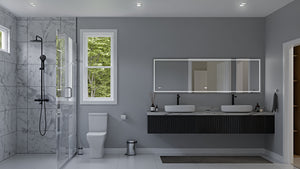 AJ7704-A Modern Farmhouse Master Bathroom, 3 Bedrooms, 2 Bathrooms | Plan 1051 