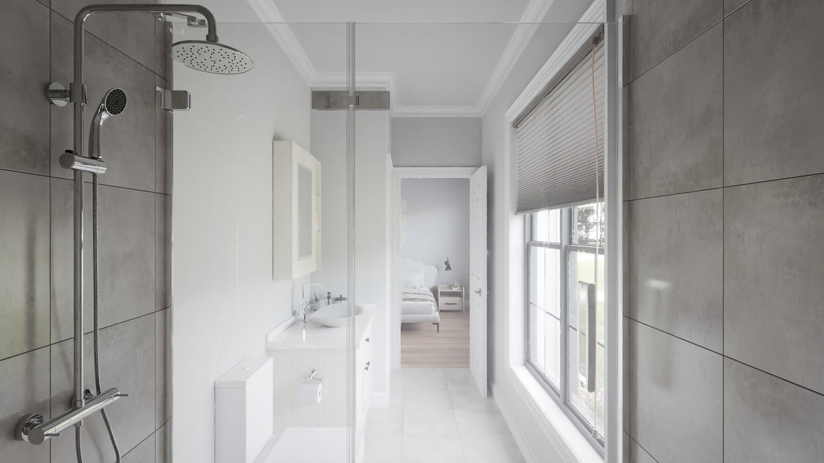 AJ7679-A Modern Farmhouse Bathroom, 4 Bedrooms, 3.5 Bathrooms | Plan 1011 