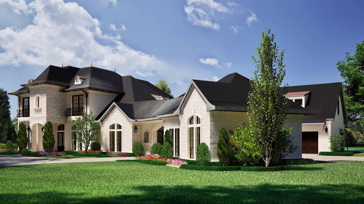 F8041-A French Country House, 5 Bedrooms, 5.5 Bathrooms | Becky Jane Exterior-2