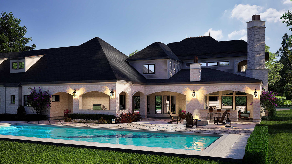 F8041-A French Country House, 5 Bedrooms, 5.5 Bathrooms | Becky Jane Exterior-4