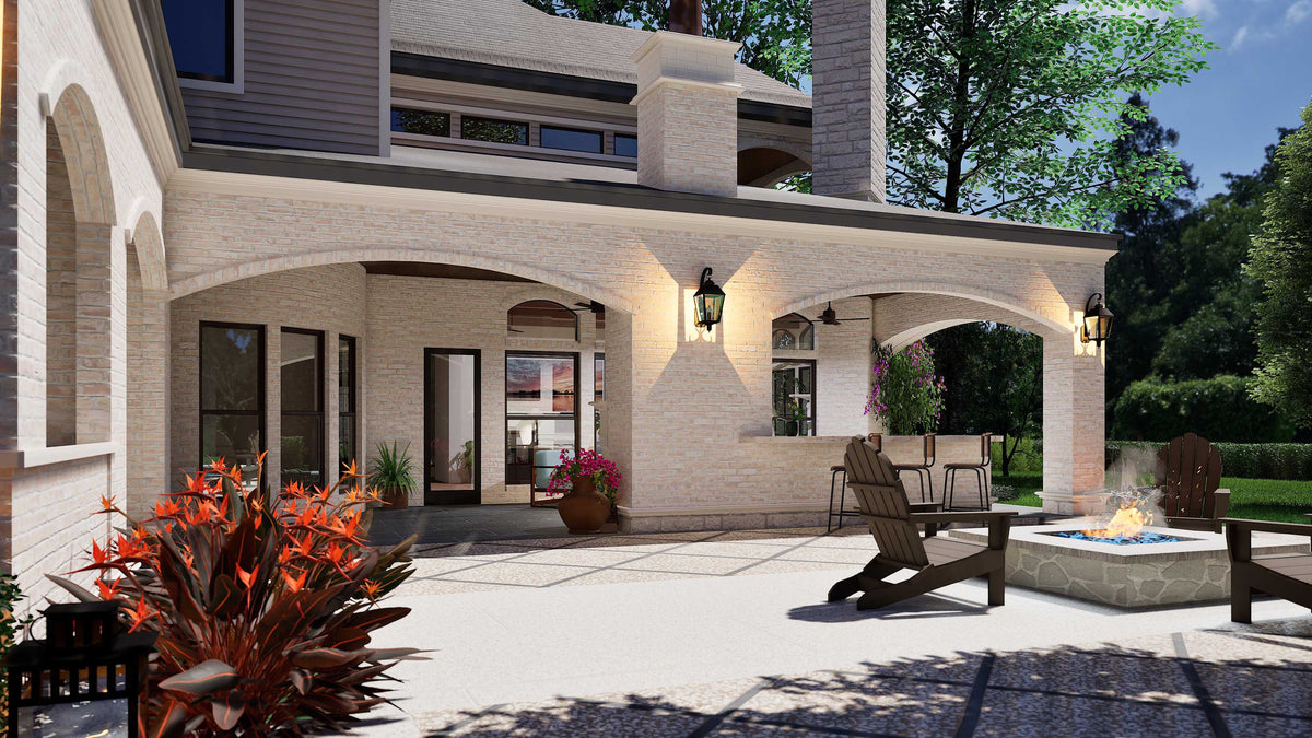 F8041-A French Country House, 5 Bedrooms, 5.5 Bathrooms | Becky Jane Exterior-5
