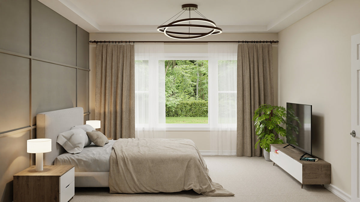 AJ7710-A Modern Farmhouse Master Bedroom, 3 Bedrooms, 2.5 Bathrooms | Plan 1059