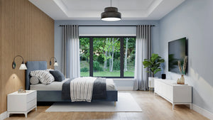 AJ7641-A Modern Transitional House Master Bedroom, 3 Bedrooms, 2 Bathrooms | Plan VD1065 