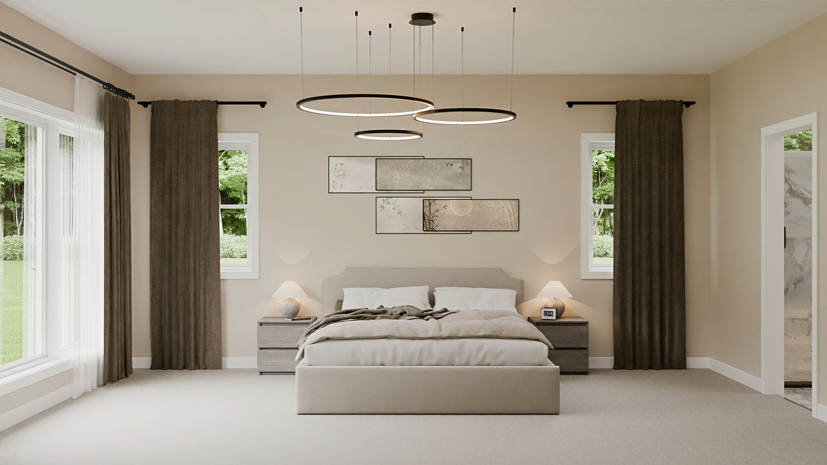 AJ7716-A Craftsman Ranch House Master Bedroom, 3 Bedrooms, 2.5 Bathrooms | Plan 1061 