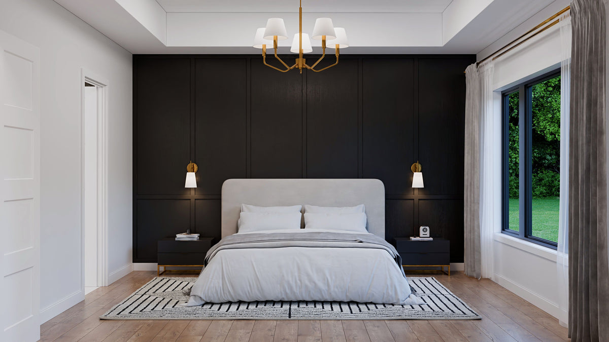 AJ7980-A Modern Farmhouse Master Bedroom, 3 Bedrooms, 4.5 Bathrooms | Plan 1068 