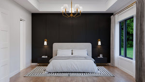AJ7980-A Modern Farmhouse Master Bedroom, 3 Bedrooms, 4.5 Bathrooms | Plan 1068 