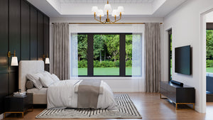 AJ7980-A Modern Farmhouse Master Bedroom, 3 Bedrooms, 4.5 Bathrooms | Plan 1068 