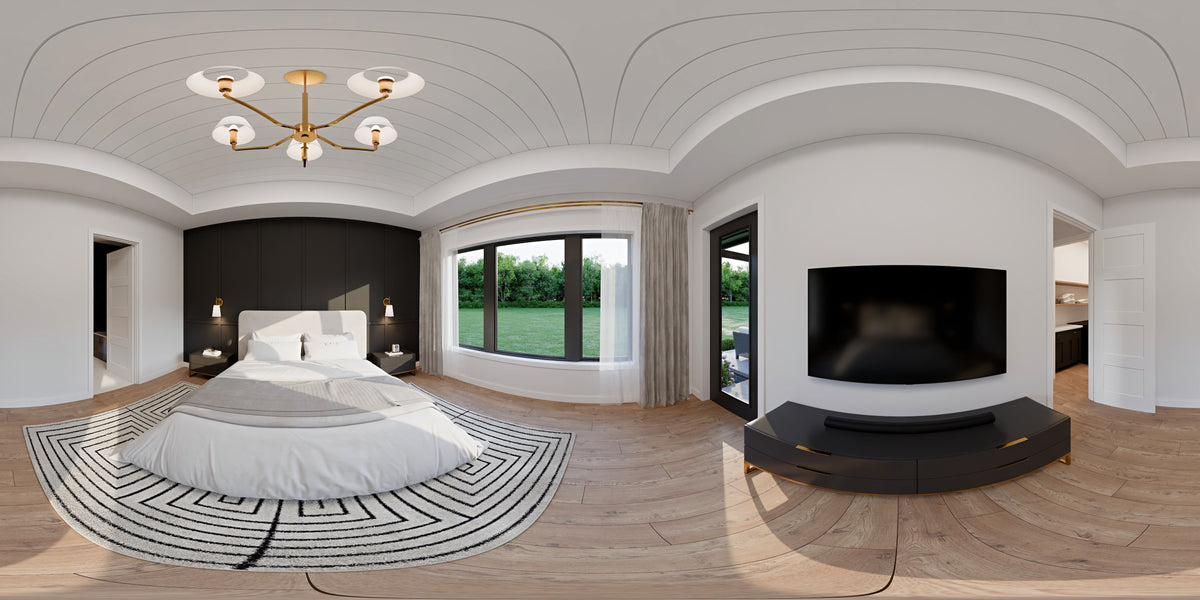 AJ7980-A Modern Farmhouse Bedroom Panorama, 3 Bedrooms, 4.5 Bathrooms | Plan 1068 