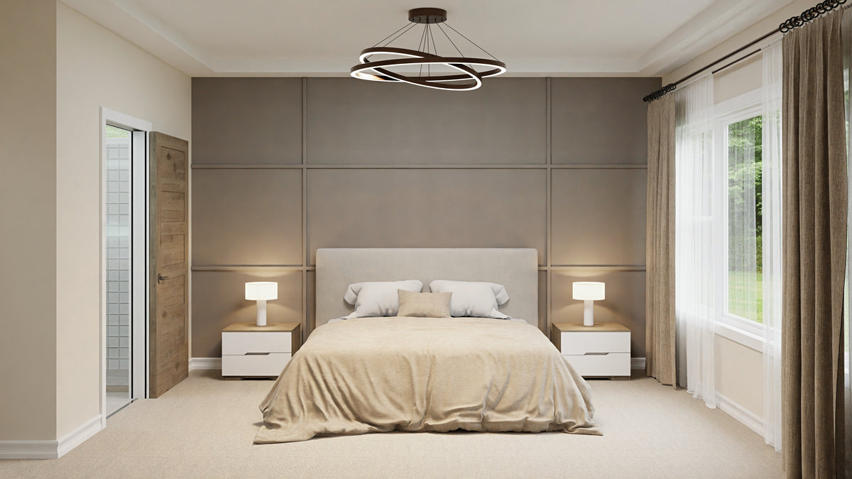 AJ7710-A Modern Farmhouse Master Bedroom, 3 Bedrooms, 2.5 Bathrooms | Plan 1059
