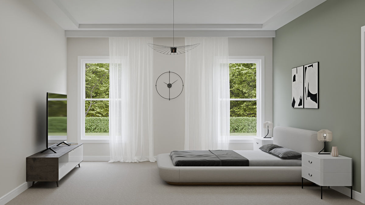 AJ7704-A Modern Farmhouse Master Bedroom, 3 Bedrooms, 2 Bathrooms | Plan 1051 