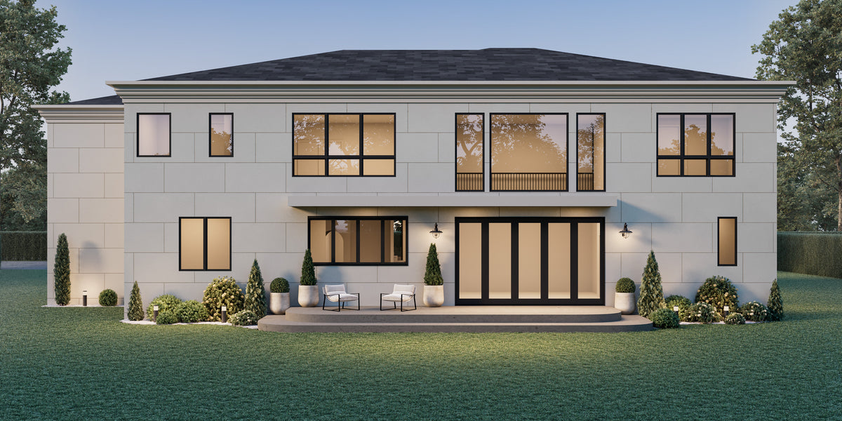 AC8175-A Contemporary House, 5 Bedrooms, 5.5 Bathrooms | Manjot Singh House Plan Exterior-2