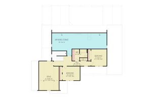 A8484-A Bluefern Valley Main Image Exterior 3 beds, 3 baths, modern farmhouse plan Second Floor Plan