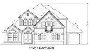 European Style 3,459 Sq Ft 4-Bedroom Home with Game Room and Elegant Layout